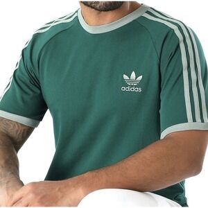 NEW MENS Medium ADIDAS ORIGINALS 3-STRIPES CALIFORNIA Tee T SHIRT Green JN701